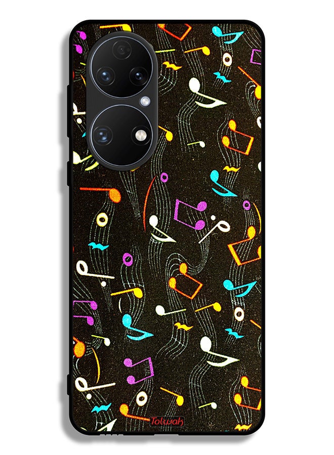 Tolwak Huawei P50 Protective Case Cover Music Fabric Pattern - Image 2