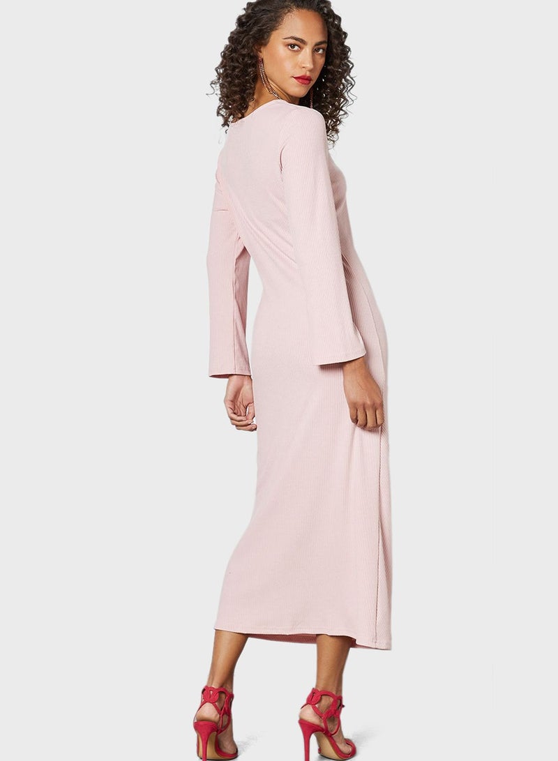 سيفي فور هانيا فستان محبوك بأربطة - Image 2