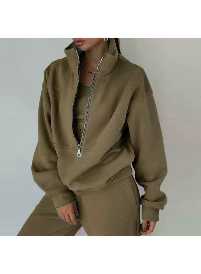 general Himosyber Women Sweatsuits Half Zip Fleece Sweatshirt and Pant 2 Piece Joggers Set Tracksuit - Image 1