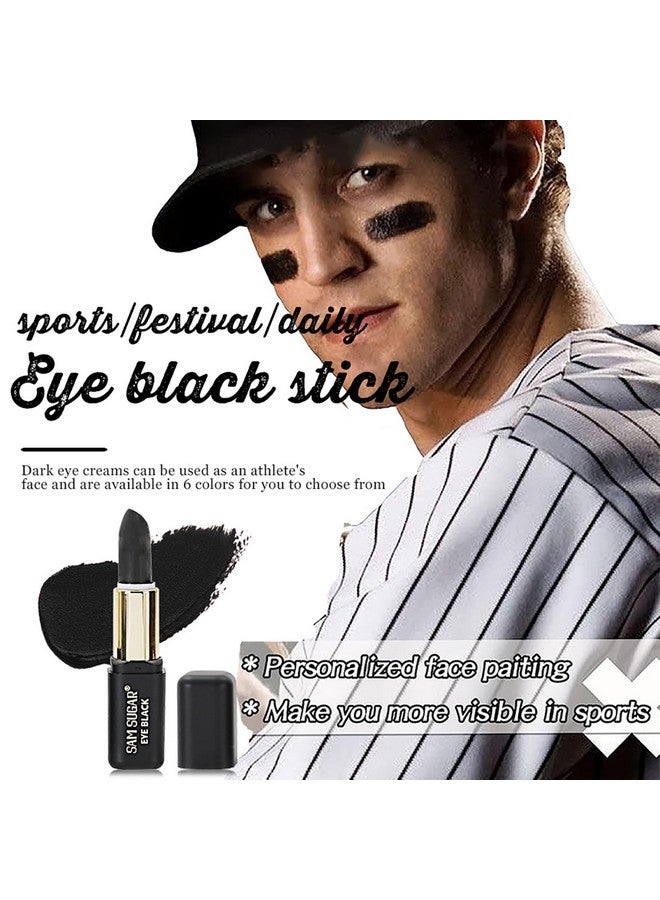 Joyeee Eye Black Stick For Sports, 6Pcs Face Paint Stick, Eyeblack Stick For Football Baseball, For Sports/Clown Makeup/Halloween/Costume Parties Accessories, Pink/Black/White/Green/Red/Blue - Image 1