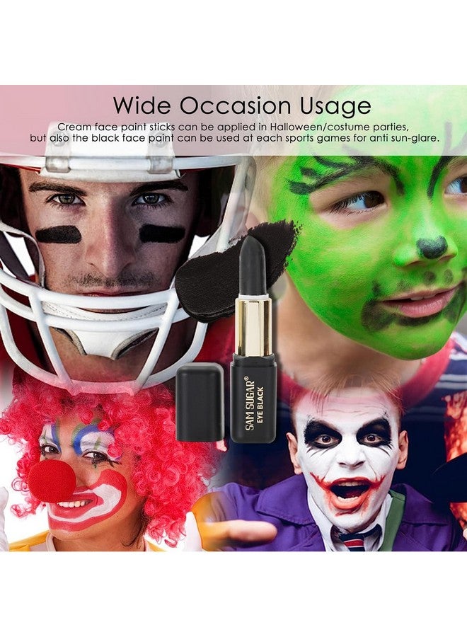 Joyeee Eye Black Stick For Sports, 6Pcs Face Paint Stick, Eyeblack Stick For Football Baseball, For Sports/Clown Makeup/Halloween/Costume Parties Accessories, Pink/Black/White/Green/Red/Blue - Image 4