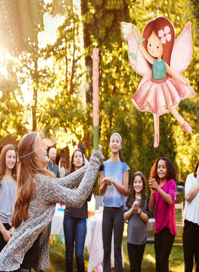 Blosssound Fairy Piñata Fairy Party Decorations Supplies Cute Flower Fairy Princess Piñata Set with Stick Blindfold for Wonderland Garden Theme Birthday Baby Shower Celebration Decorations(Fairy) - Image 5