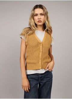 American Eagle Casual Button-Up Vest Sweater  - Image 1