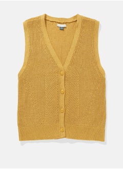 American Eagle Casual Button-Up Vest Sweater  - Image 3