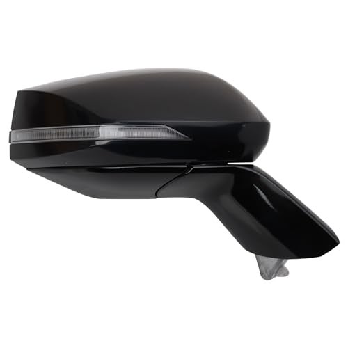 TRQ Passenger Side Right Mirror Power Heated Smooth Black Paint to Match Compatible with 2023 2024 Kia Sportage KI1321296 - Image 4
