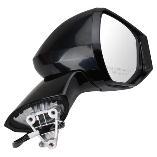 TRQ Passenger Side Right Mirror Power Heated Smooth Black Paint to Match Compatible with 2023 2024 Kia Sportage KI1321296 - Image 3