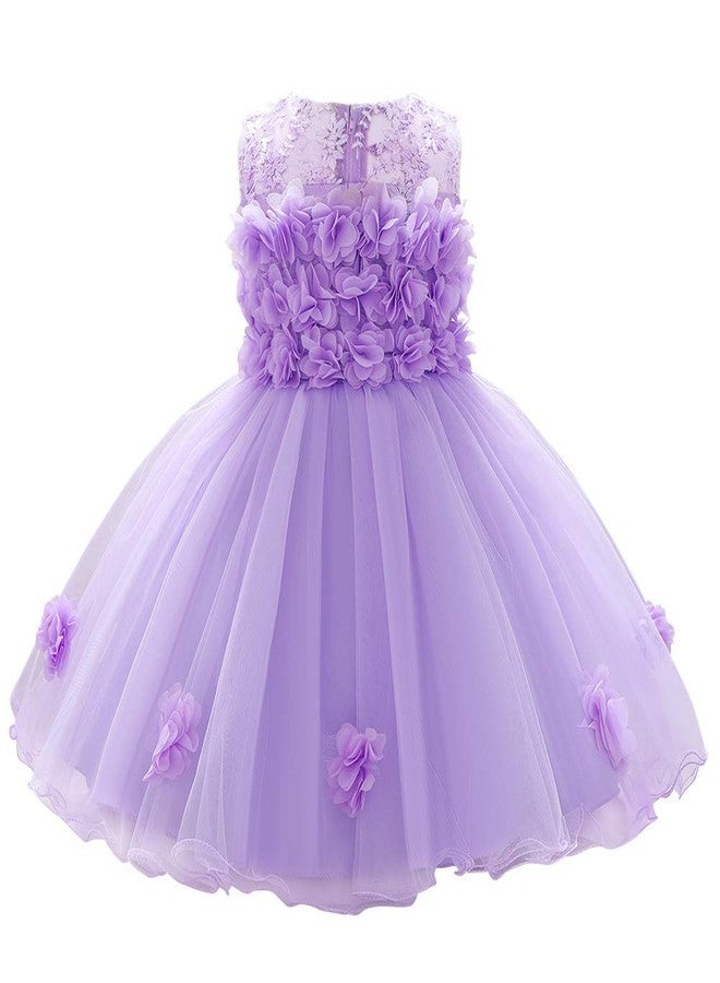 ODASDO Purple Toddler Dress, Lavender Dress for Toddler Girls, First Birthday Party Cake Smash Photoshoot Tulle Baby Easter Dresses Pageant Wedding Flower Girl Lace Gown Light Purple 12-18M - Image 1