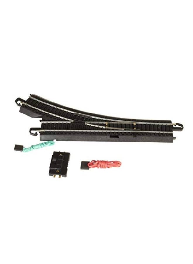 Bachmann Trains Snapfit Ez Track Remote Turnout Right (1/Card) Steel Alloy Rail With Black Roadbed Ho Scale  - Image 2
