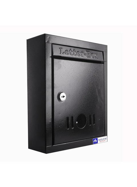 Hustle Grind Mail BoxLetter Box for Home and Office Gate and Wall Mount with Key Lock Big Size Black