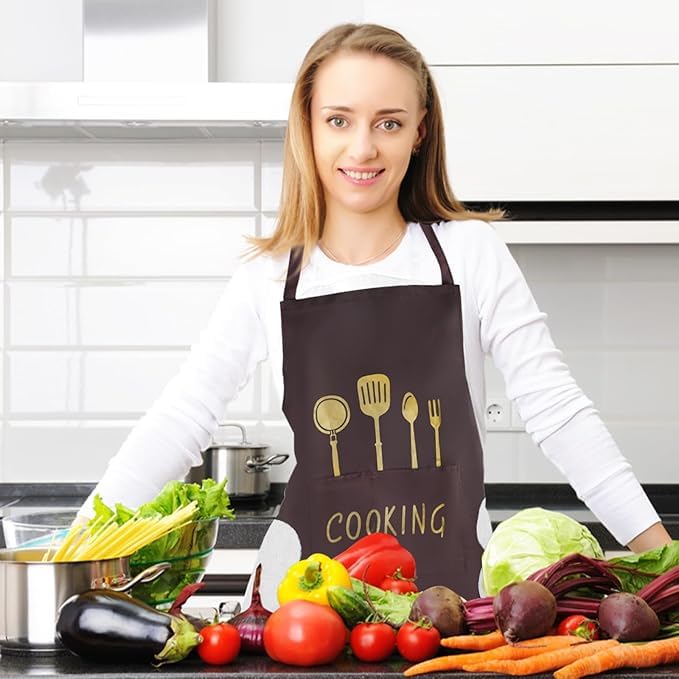 BeFall Kitchen Apron with Hand Wiping Towels, Waterproof, Oilproof, Adjustable Straps, Large Pockets, Durable Cooking Apron for Men & Women – Chef, BBQ, Baking, and Kitchen Essentials - Image 5