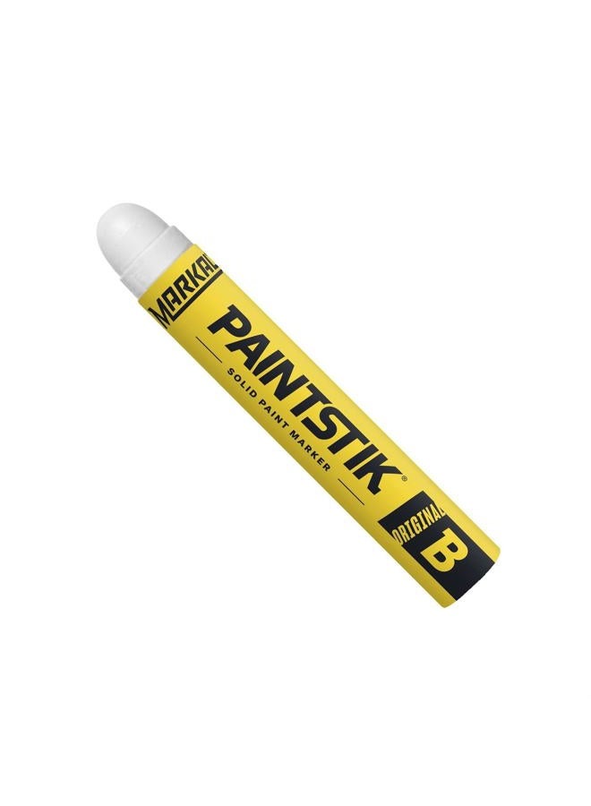 12-Pack White Paint Markers - Permanent, Waterproof & UV Resistant for Metal, Wood, Tires - Home & Industrial Use, Fade-Resistant, Made in USA - Works on Oily, Icy, Wet, Dry & Cold Surfaces