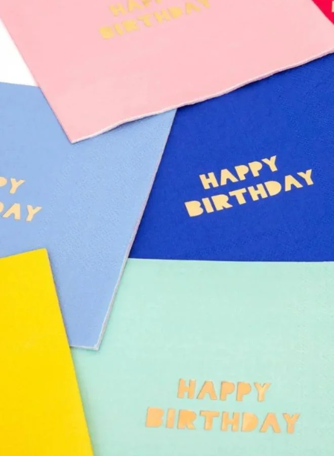 Meri Meri Happy Birthday Large Napkins