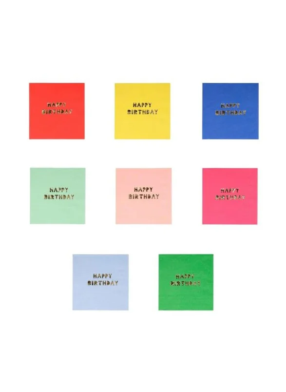 Meri Meri Happy Birthday Large Napkins