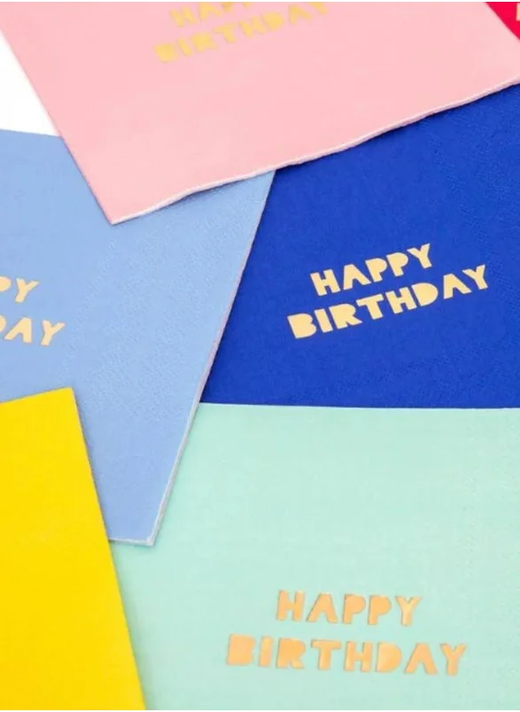 Meri Meri Happy Birthday Large Napkins