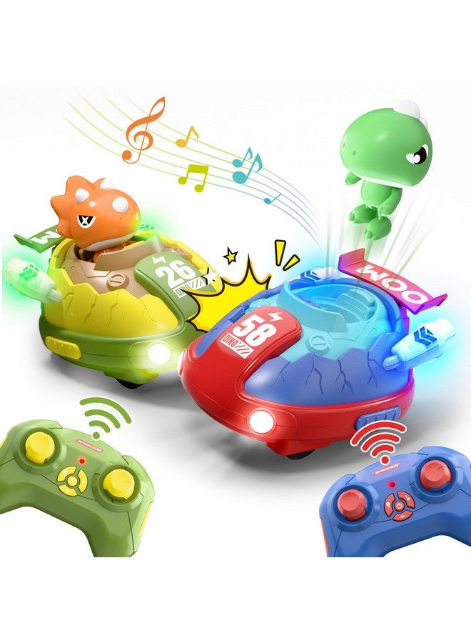 iPlay, iLearn Kids Dinosaur Remote Control Car Toys Set, Dino RC Race Vehicles Playset, Electronic Bump Pop Game, Cool Indoor Outdoor Birthday Gift 3 4 5 6 7 8-12 Years Old Toddlers Boys Children Teen - Image 1