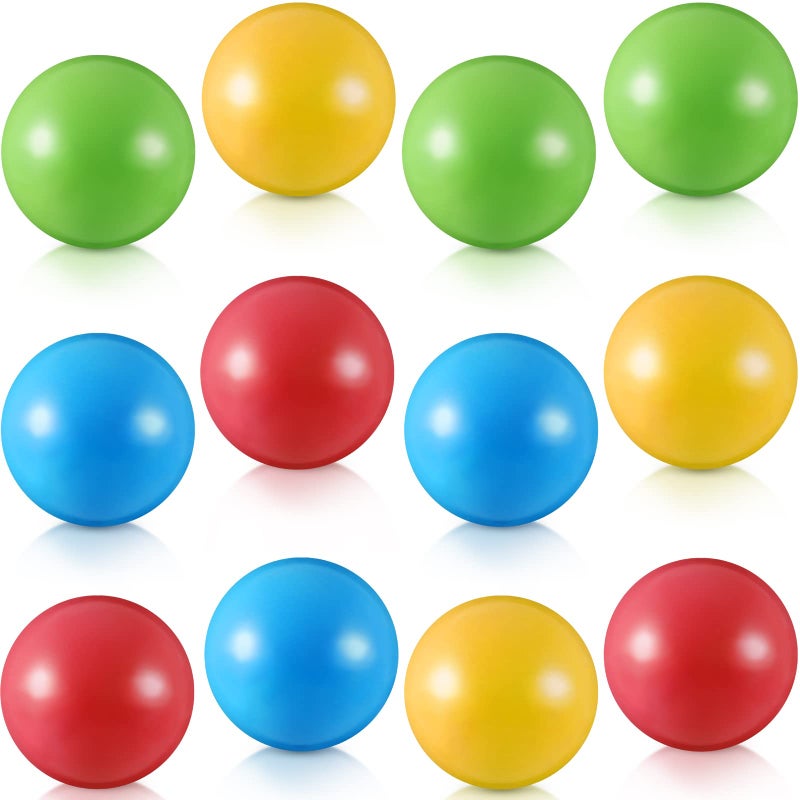 Civaner 12 Pieces Multi Colored Plastic Replacement Balls Small Bulldozer Popper Toy Balls 175 Inch Soft Crush Proof Air Filled Ocean Ball for Toddlers Classic - Image 3