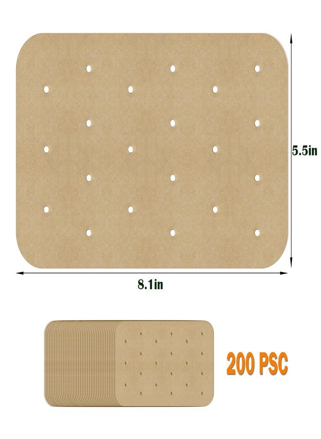 Actvty Air Fryer Parchment Paper Liners 200 Sheets - Disposable Liners Compatible With Ninja Foodi, Rectangle Perforated Baking Paper for 8 Quart 6-in-1 Dual Basket Accessories - Image 2