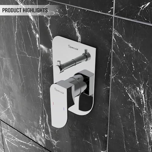Specule Alive, Brass Concealed Body High Flow Diverter Full Set With 5-INCH, 5-Function, Overhead and Hand Shower, and Bath Tub Spout | Bathroom Shower System | Chrome - Image 5