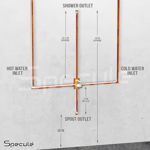 Specule Alive, Brass Concealed Body High Flow Diverter Full Set With 5-INCH, 5-Function, Overhead and Hand Shower, and Bath Tub Spout | Bathroom Shower System | Chrome - Image 4