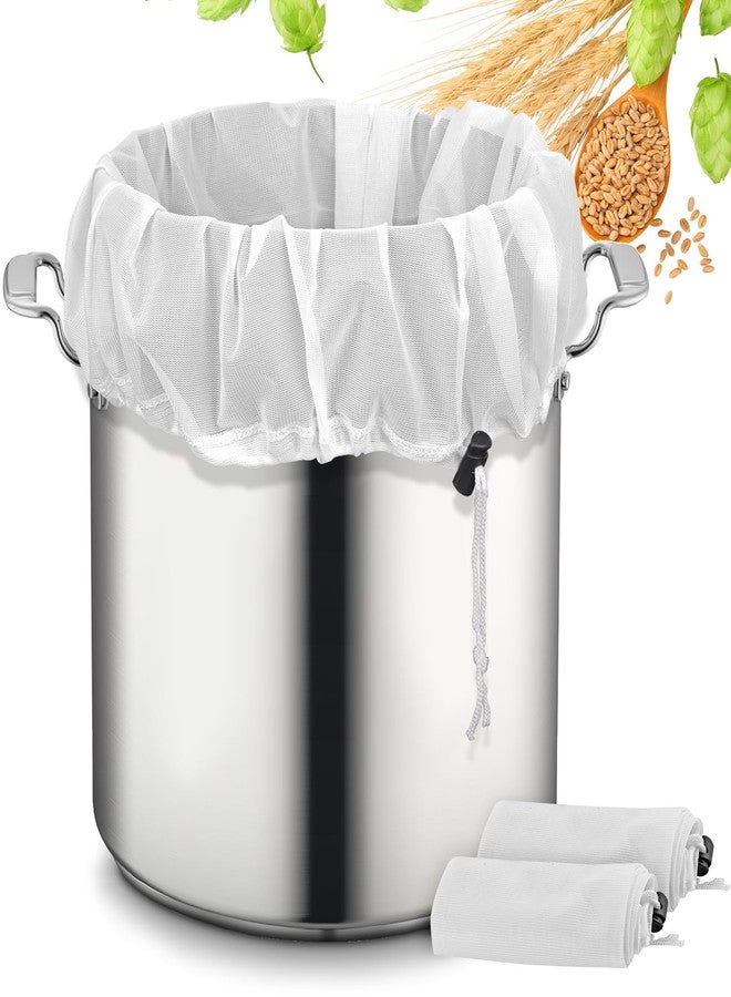 Coidea أكياس تخمير، عبوة 2 كيس كبير قابل لإعادة الاستخدام، 26"x22"، كيس مصفاة شبكي دقيق 250 ميكرون مع حبل سحب قابل للتعديل لتخمير المنزل، حبوب، فواكه، نبيذ، صنع البيرة، مستلزمات التخمير في كيس - Image 1