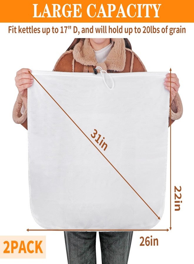 Coidea أكياس تخمير، عبوة 2 كيس كبير قابل لإعادة الاستخدام، 26"x22"، كيس مصفاة شبكي دقيق 250 ميكرون مع حبل سحب قابل للتعديل لتخمير المنزل، حبوب، فواكه، نبيذ، صنع البيرة، مستلزمات التخمير في كيس - Image 3