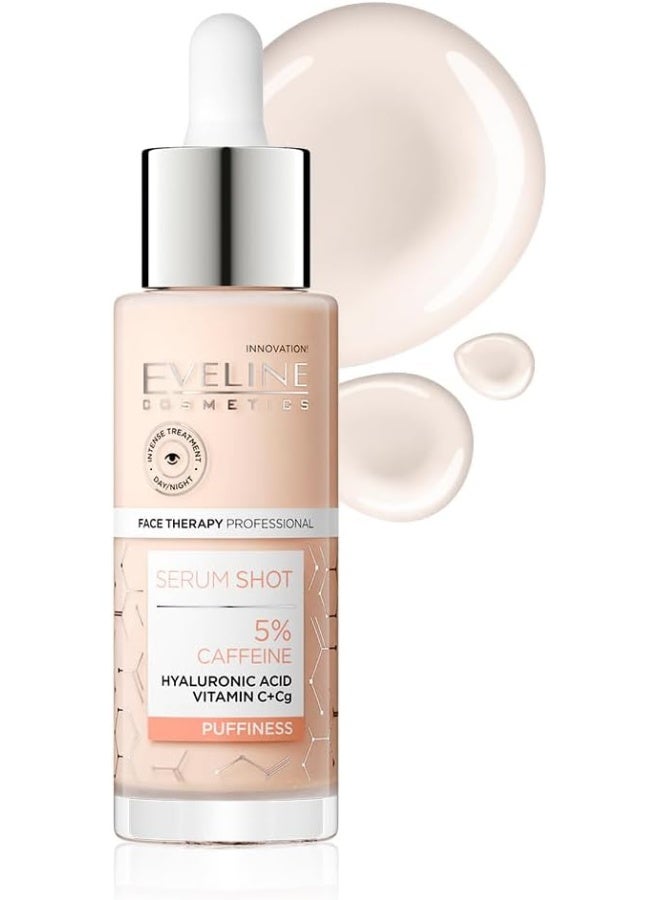 EVELINE COSMETICS Caffeine Serum Eye Lifting 5% Caffeine Vitamin C Hyaluronic Acid Anti Eye Rings Removal Reduction Of Swelling Vegan Formula Day And Night Treatment  - Image 1