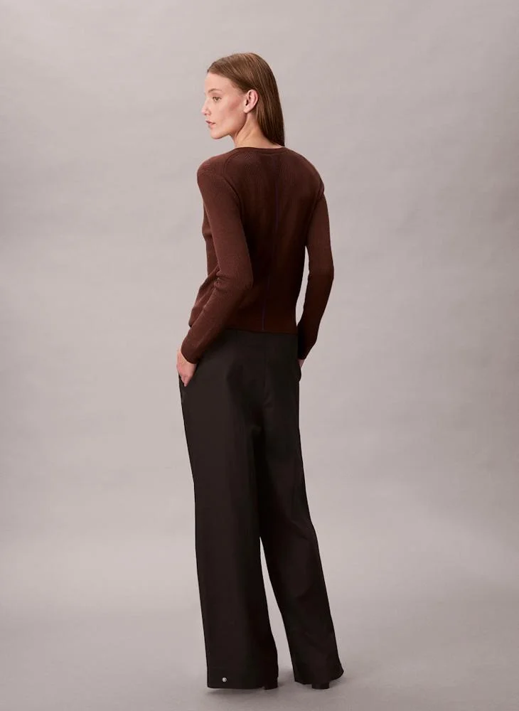 CALVIN KLEIN Essential Adjustable Wide Leg Chinos