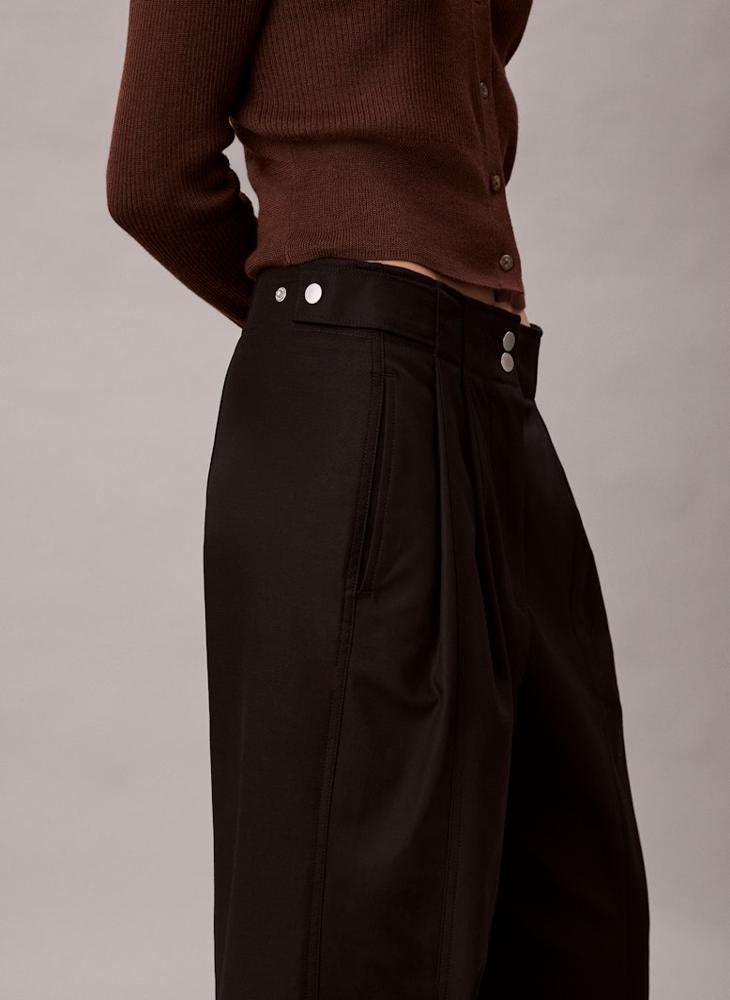 CALVIN KLEIN Essential Adjustable Wide Leg Chinos - Image 3