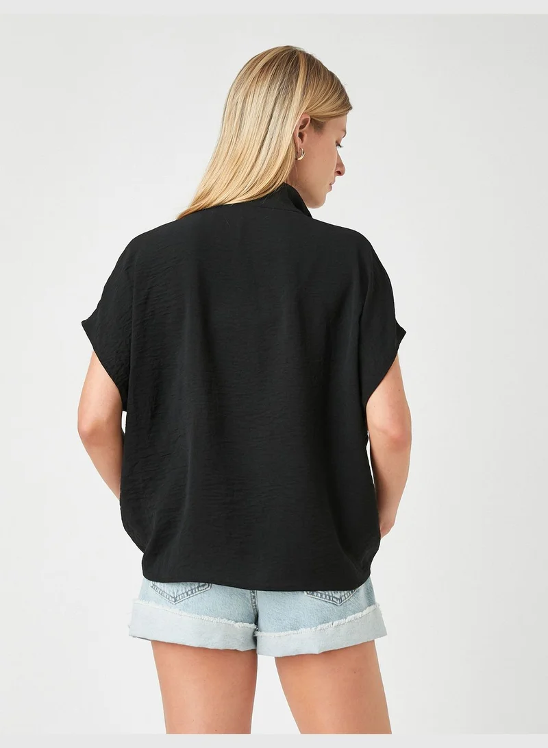 KOTON Zipper Neck Blouse
