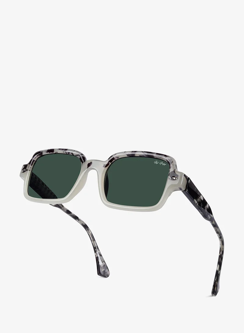 Woggles  Red Pappy Crescendo Green Rectangle Sunglasses  | Best Price UAE