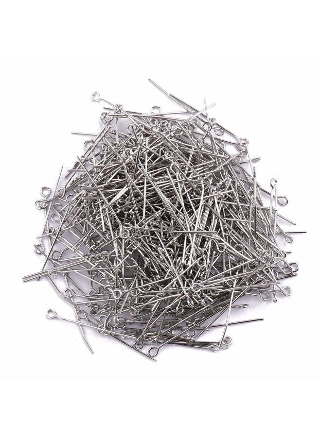 BEADIA Open Eye Pins Silver/Gold/Platinum Head Pins for DIY Jewelry Making 20mm/30mm/40mm 30mm platinum - Image 3