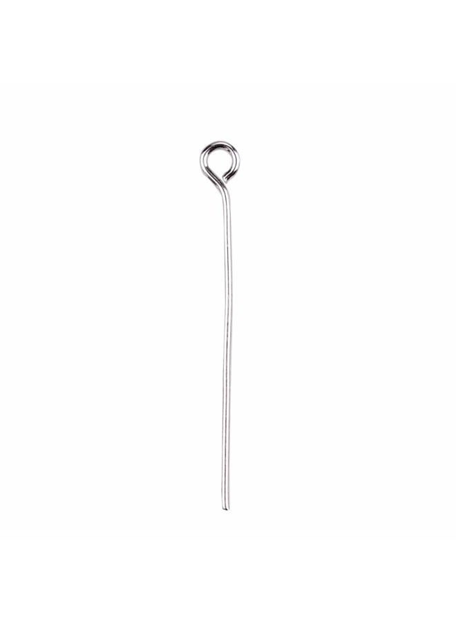 BEADIA Open Eye Pins Silver/Gold/Platinum Head Pins for DIY Jewelry Making 20mm/30mm/40mm 30mm platinum - Image 2