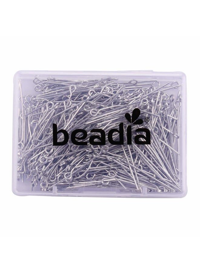 BEADIA Open Eye Pins Silver/Gold/Platinum Head Pins for DIY Jewelry Making 20mm/30mm/40mm 30mm platinum - Image 4