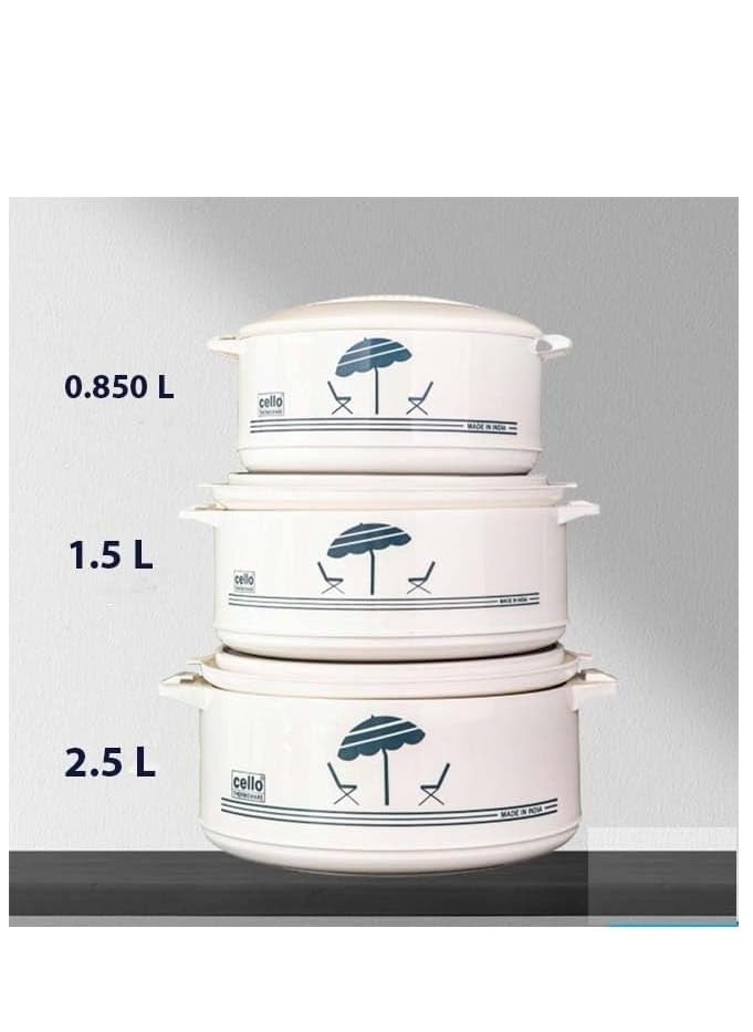 BASURRAH - Cello Food Container Set - 3 Pieces - Perfect Food Preservation - Image 1