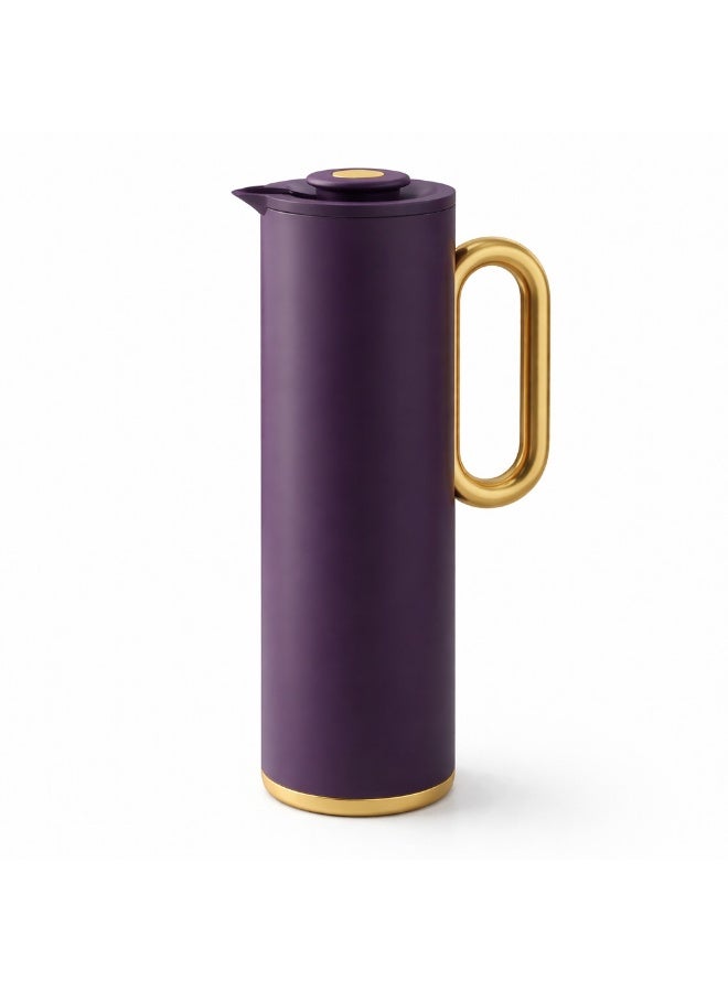 Host Thermos – High-Quality Plastic Exterior with Glass Interior, 1L Capacity – purple - Image 2