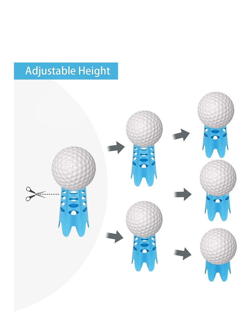 Excefore Plastic Golf Tees 16Pcs Golf Simulator Tees for Home Outdoor Indoor Golf Tees Simulator Practice Training Golf Mat Tees for Winter Turf and Driving Range Pack of 8 Tall 8 Small - Image 2