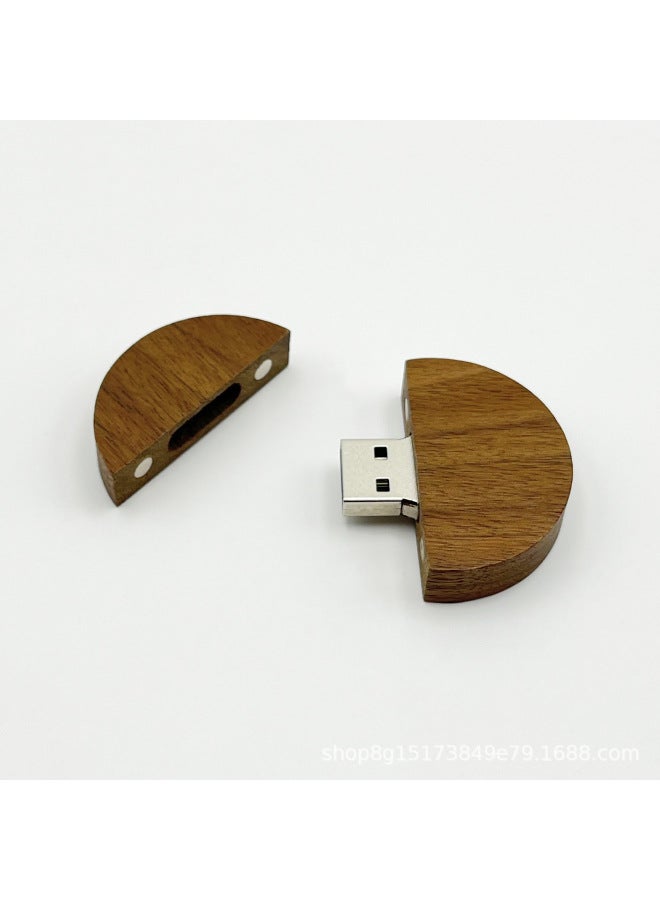 Wooden School Badge U Disk School Company Creative Gifts Office Meeting Business Gifts Large Capacity USB 32g-Color:Maple Single U Disk-Capacity:16GB  - Image 4