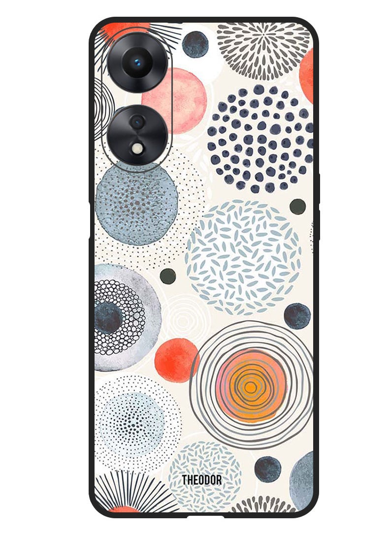 Theodor - Protective Case Anti Scratch Shock Proof Bumper Cover For Oppo A18 Circle Patterns Colourful - Image 1