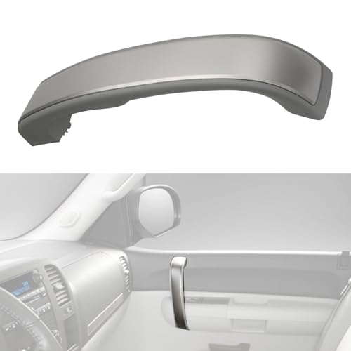 omoZone Interior Door Pull Handle Armrest Inside Grab Handle Front Right Passenger Side Titanium Compatible with 2010-2014 Chevrolet Chevy Silverado GMC Sierra Replaces 25932421 - Image 4