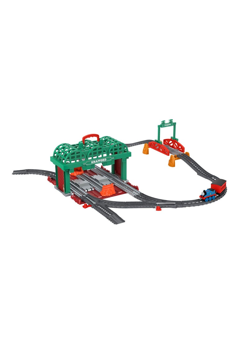 THOMAS & FRIENDS Thomas & Friends Knapford Station Train Set track with 2 in 1 playset and storage case for preschoolers 3 and older  - Image 2