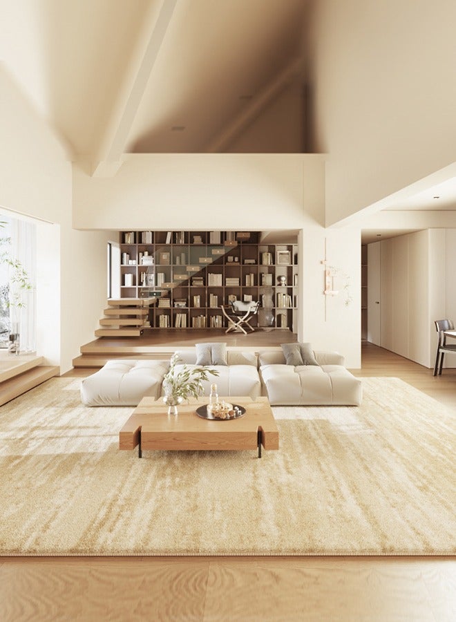 Area Rug Living Room Rugs Abstract Modern Soft Non Slip Carpet Indoor Thin Low Pile Carpets for Bedroom Under Dining Table Home Office Farmhouse Decor Beige (C-160x230cm) - Image 5
