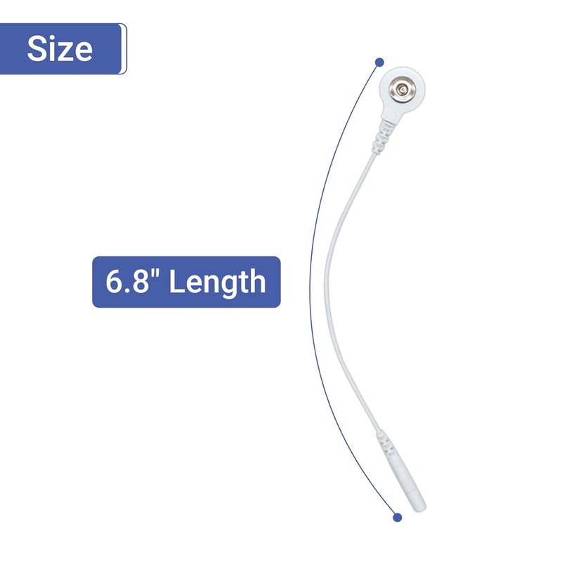 GBH-MED 4 Pcs Electrode Lead Wire Adapters, Convert 2mm Pin to 3.5mm Snap - Compatible with TENS EMS Units - Image 2