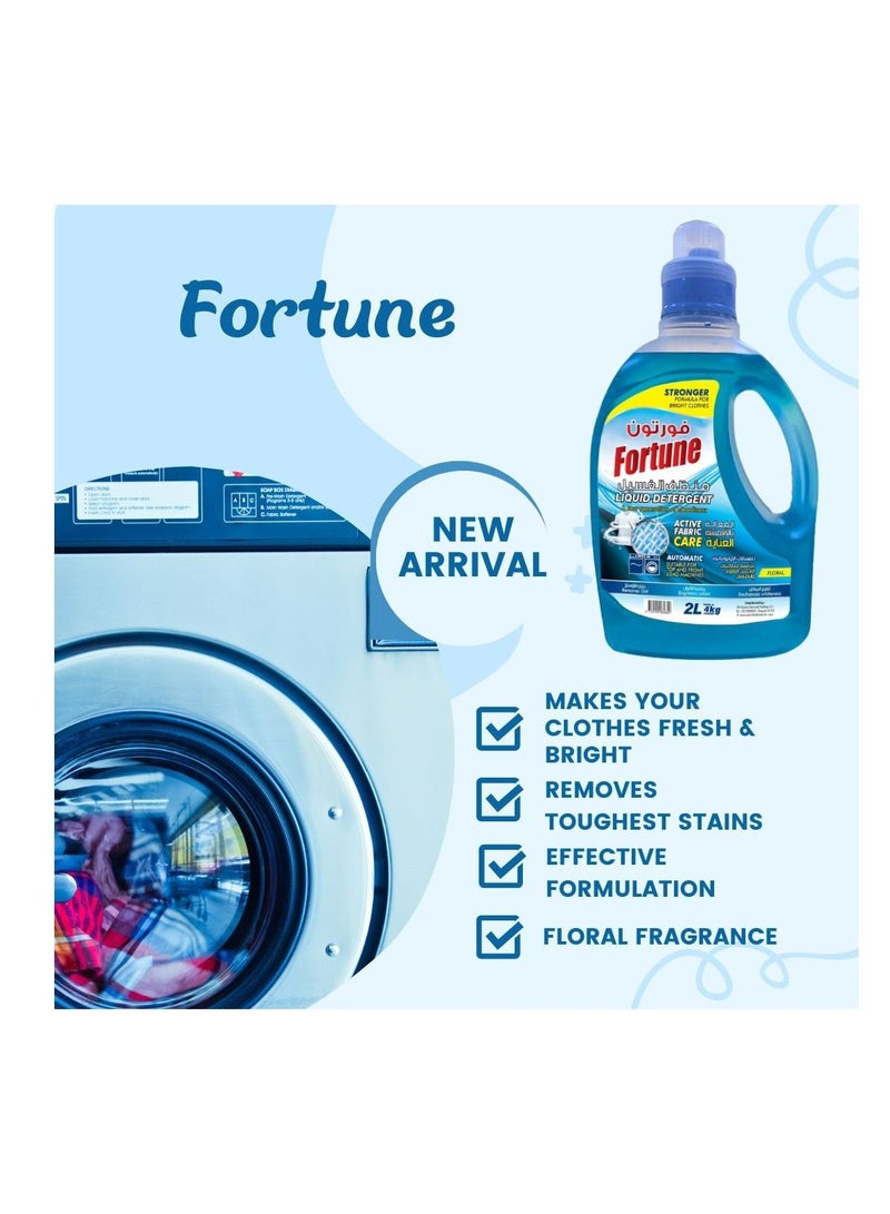 Fortune Liquid Detergent Liquid 2L + 2L Combo Floral - Image 3