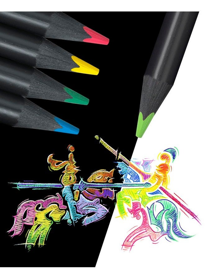 FABER-CASTELL Faber-Castell Black Edition Colored Pencils - 24 Count, Black Wood and Super Soft Core Lead, Coloring Pencils for Adult Coloring Books, Art Colored Pencils  - Image 5