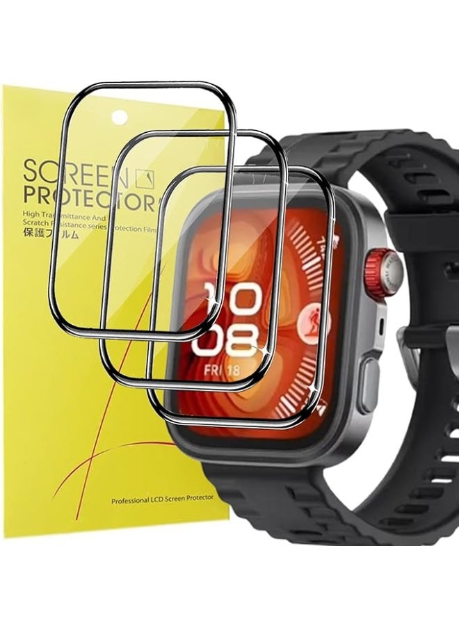Screen Protector For Huawei Watch Fit 3, Pack of 3, 3D Full Coverage Flexible Screen Protector, Anti-Dust, Bubble-Free Screen Protector, Scratch-Resistant Screen Protector - Image 1