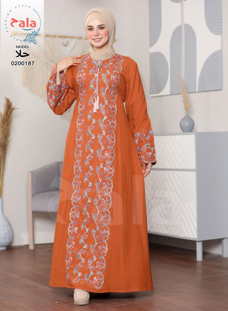 M&O A distinctive, attractive and soothing cotton jalabiya featuring simple embroidery with soft threads
