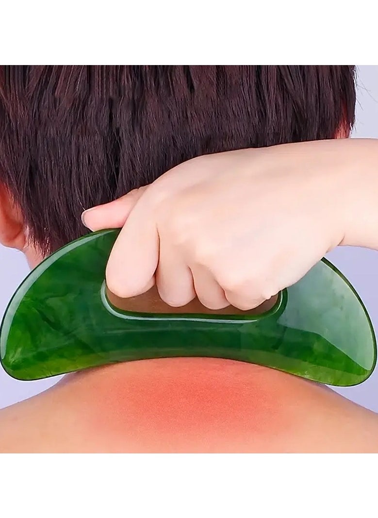 ORiTi - 1pc Gua Sha Massage Tool With Handle, Lymphatic Drainage Massager, Body Shaping Gua Sha Tool - Image 1
