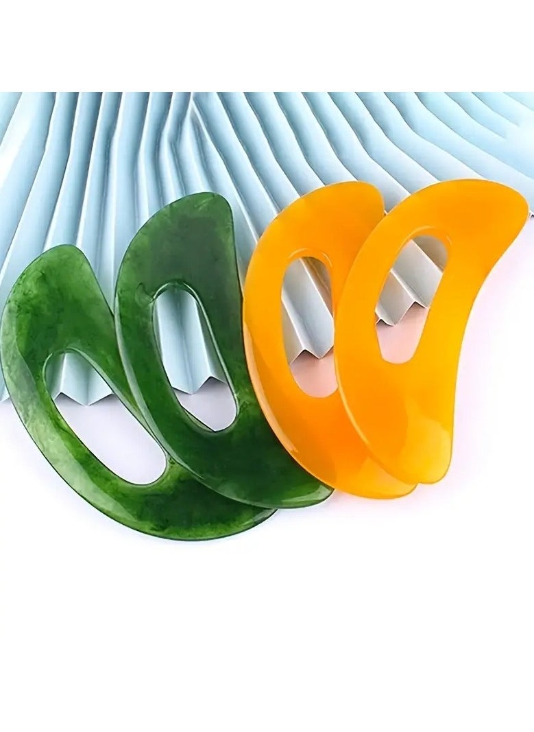 ORiTi - 1pc Gua Sha Massage Tool With Handle, Lymphatic Drainage Massager, Body Shaping Gua Sha Tool - Image 1