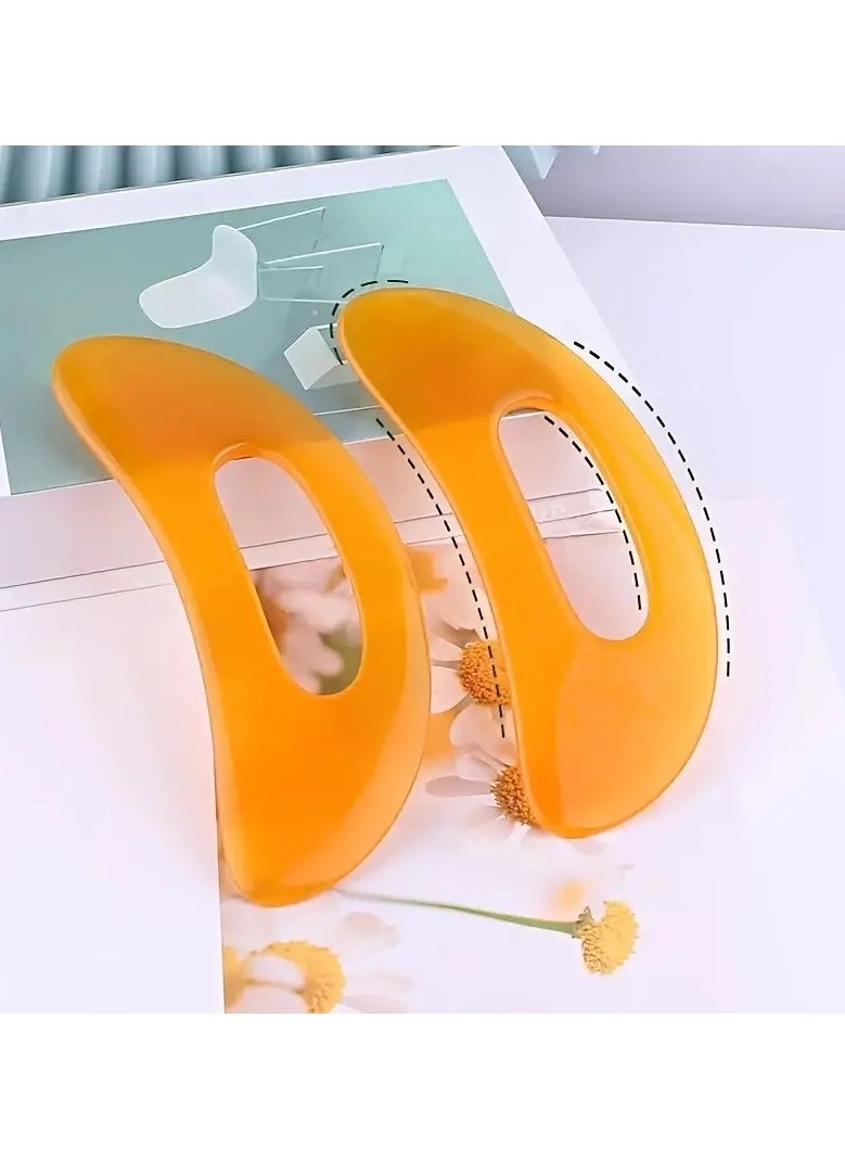 ORiTi - 1pc Gua Sha Massage Tool With Handle, Lymphatic Drainage Massager, Body Shaping Gua Sha Tool - Image 1