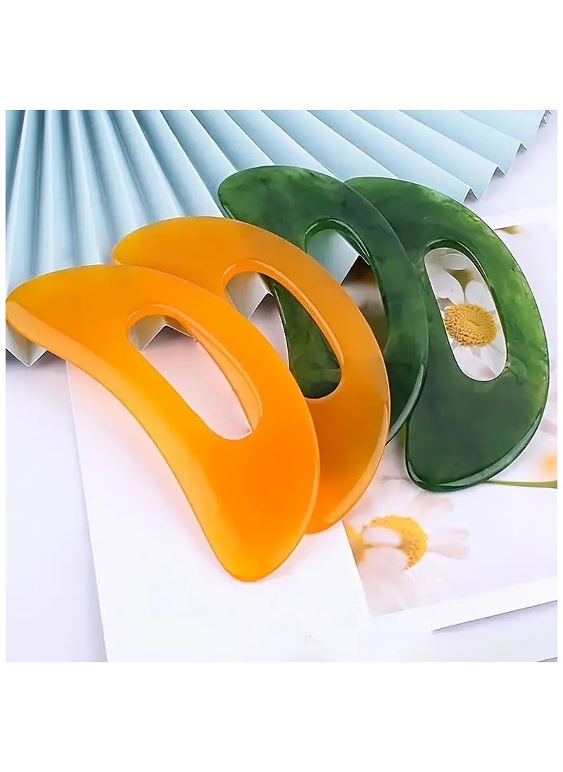 ORiTi - 1pc Gua Sha Massage Tool With Handle, Lymphatic Drainage Massager, Body Shaping Gua Sha Tool - Image 1